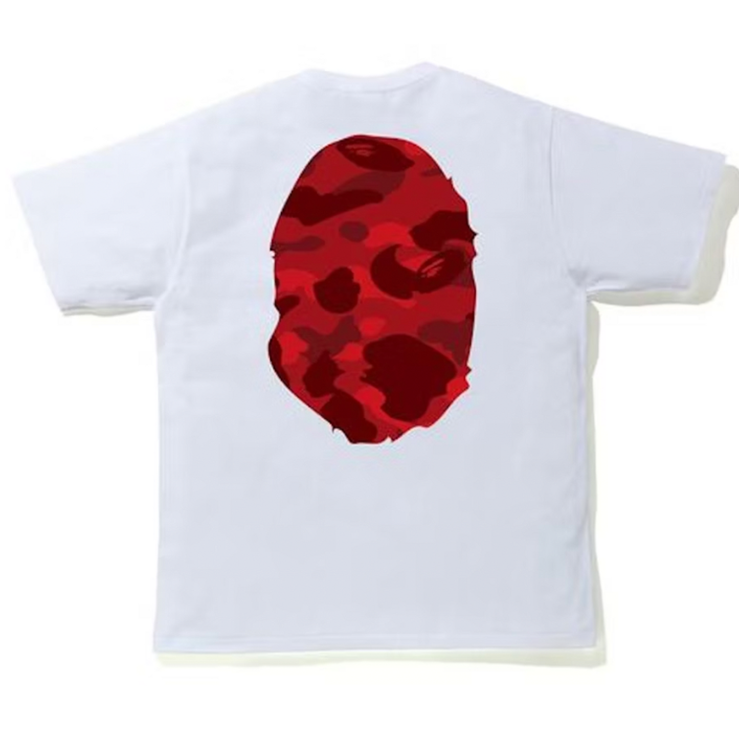 BAPE Color Camo Big Ape Head Tee White/Red [USED] - XL (Used)