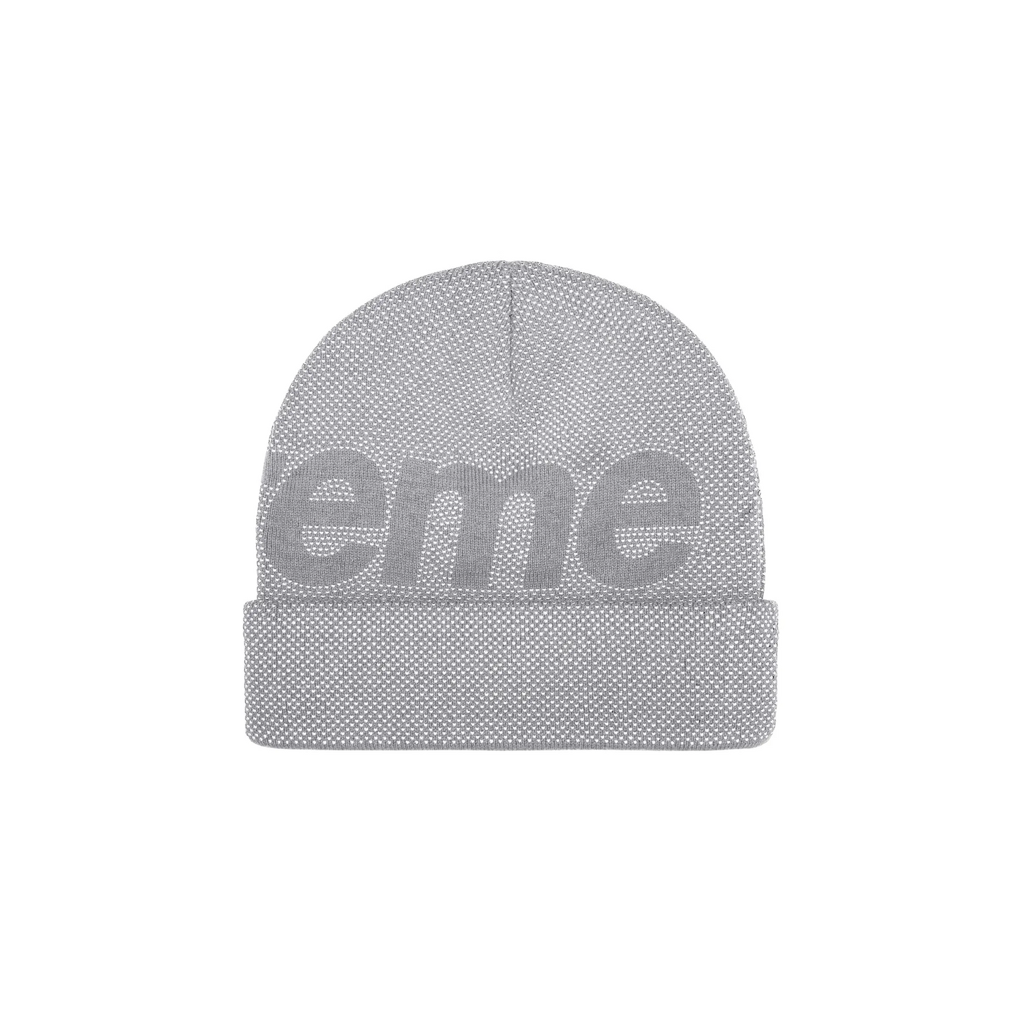 Supreme Studded Knockout Big Logo Beanie Heather Grey