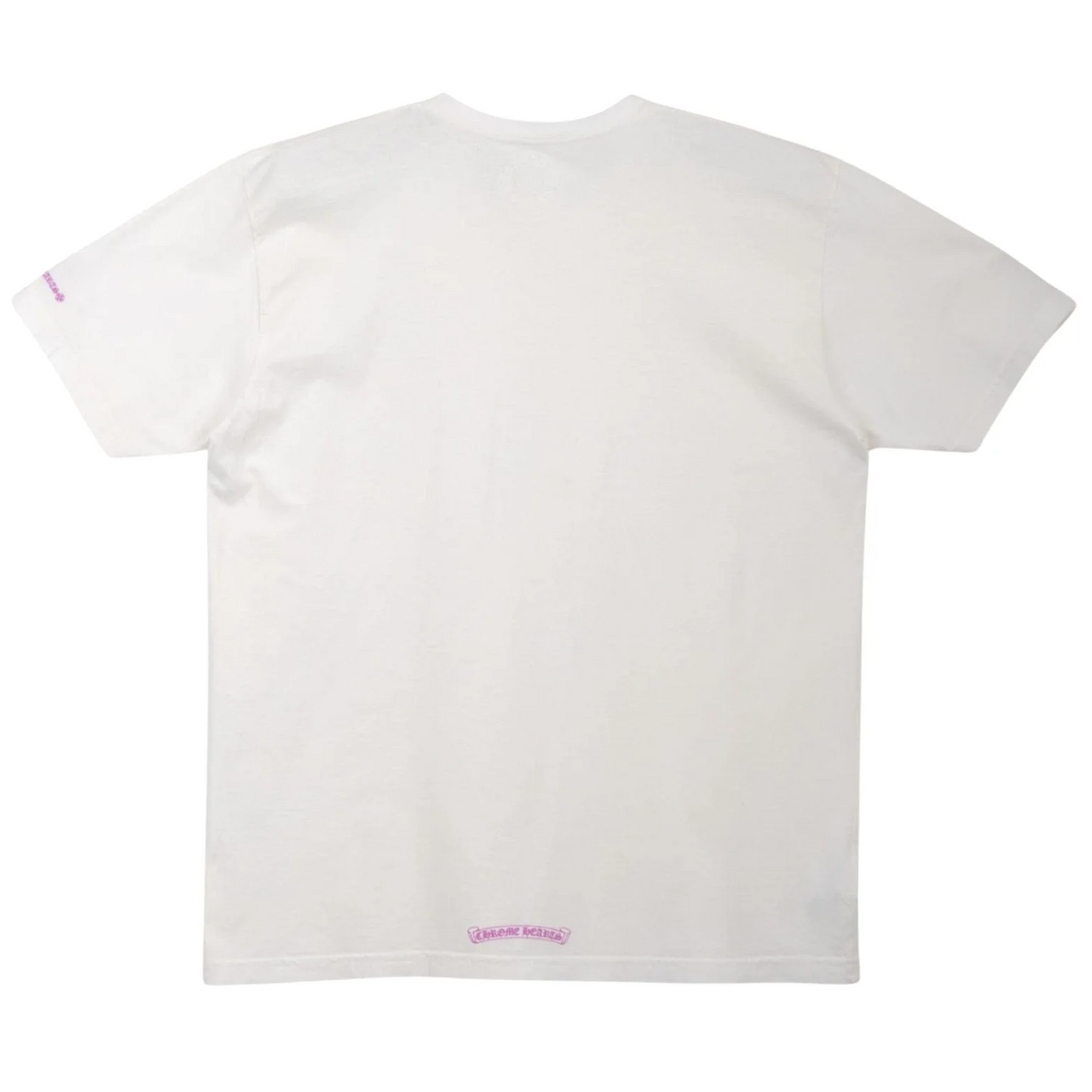 Chrome Hearts Neck Logo T-Shirt White Purple [USED] - L (Used)