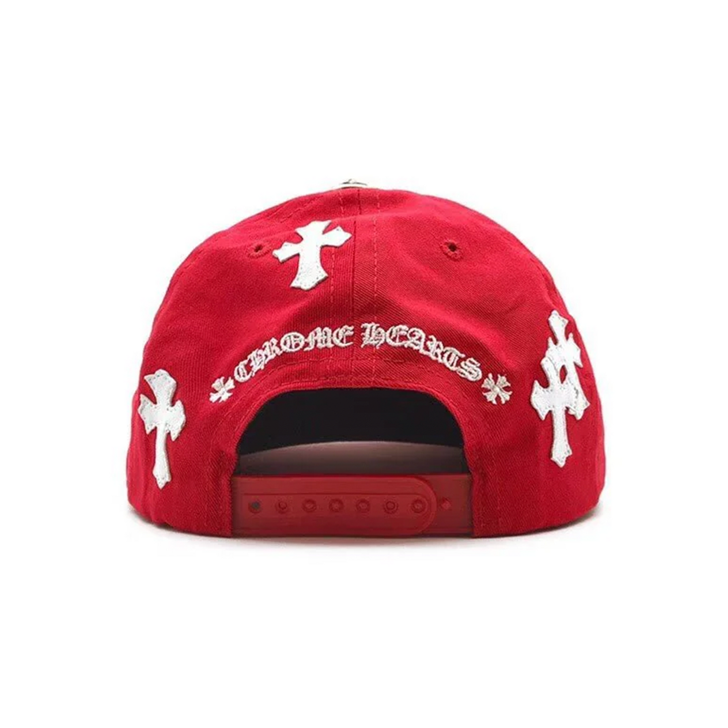 Chrome Hearts Cross Patch Baseball Hat Red [USED]