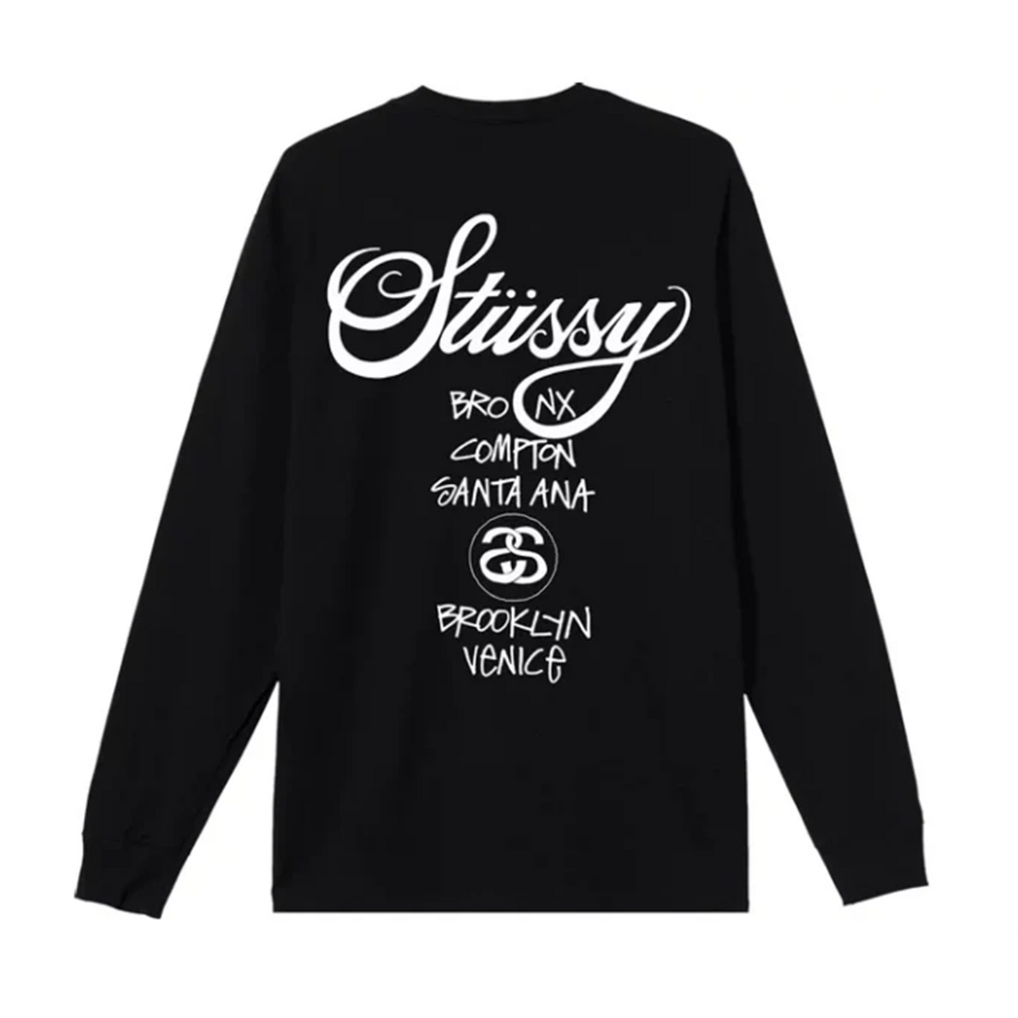 Stussy x Dover Street Market World Tour Long-Sleeve Tee 'Black' [USED] - XL (Used)