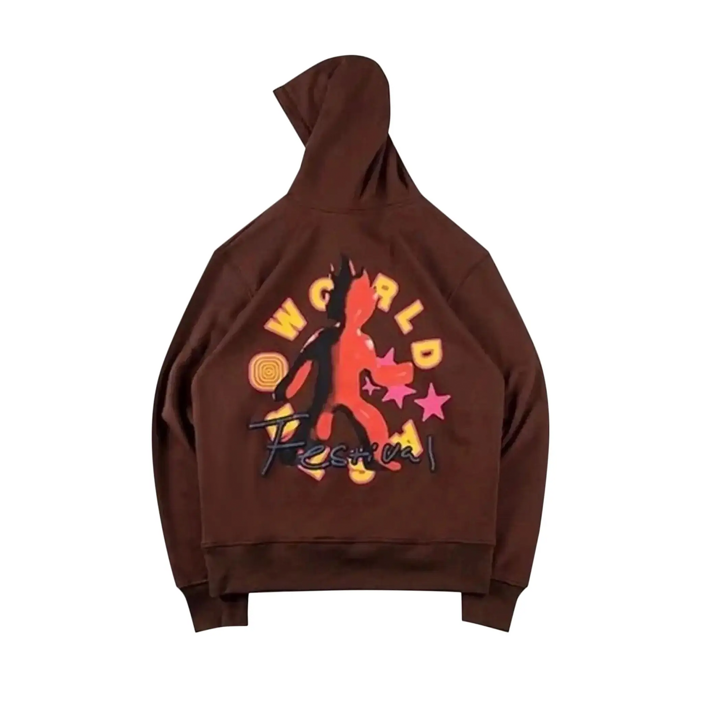 Cactus Jack by Travis Scott Flame Guy Hoodie 'Brown' [USED] - S (Used)