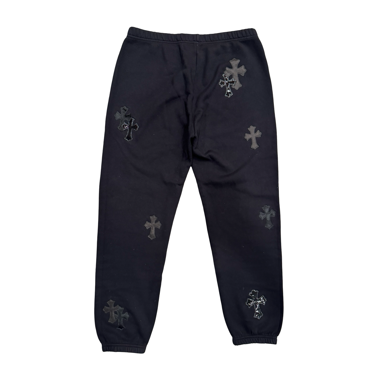 Chrome Hearts Cross Patch Sweatpants Black [USED] - S (Used)