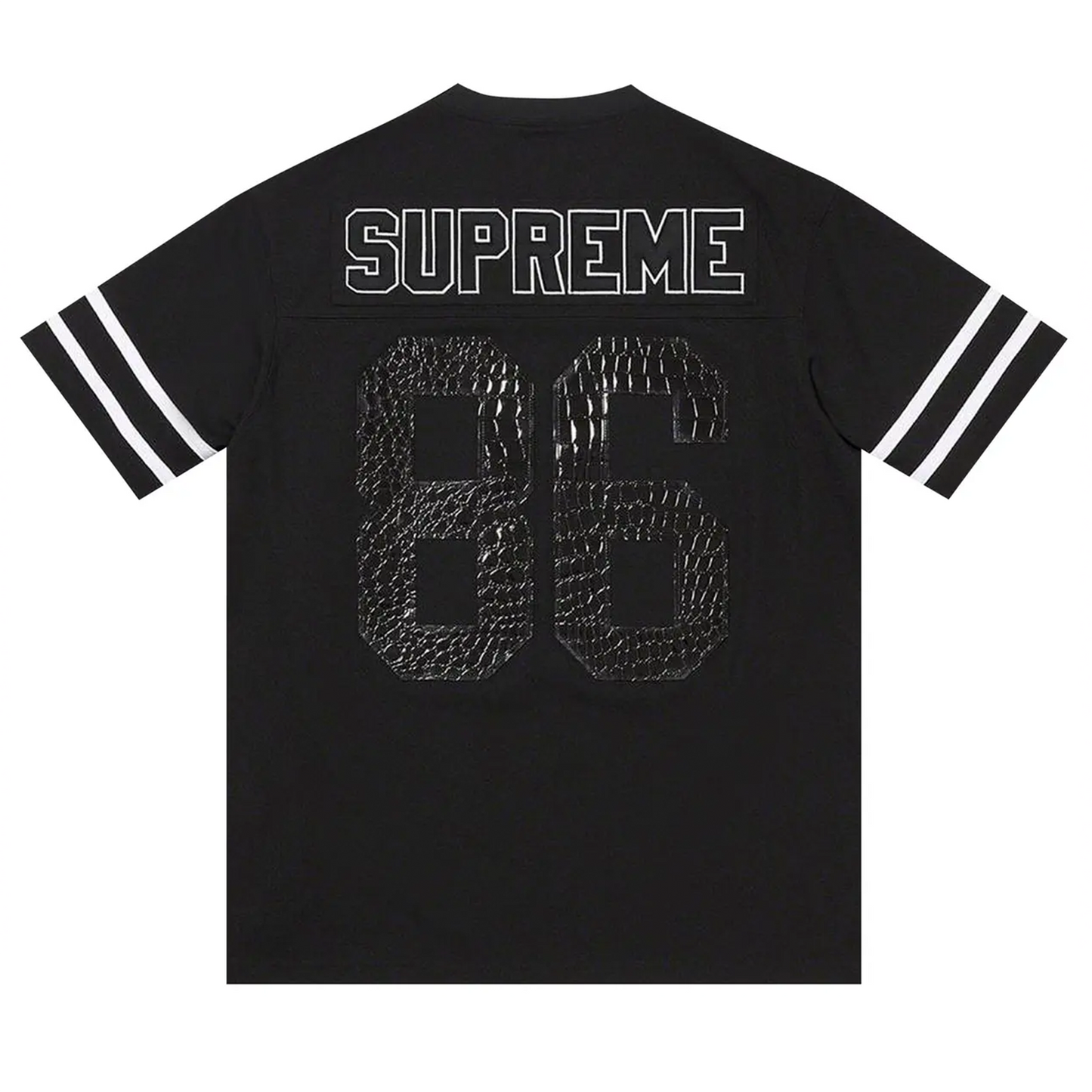 Supreme Faux Croc Football Jersey Black