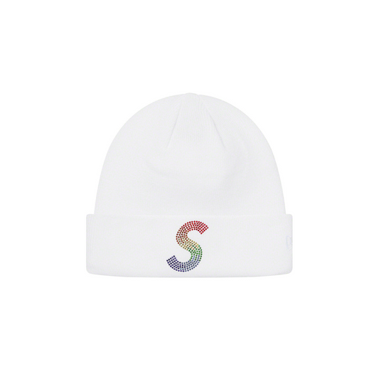 Supreme New Era Swarovski S Logo Beanie White (SS21)