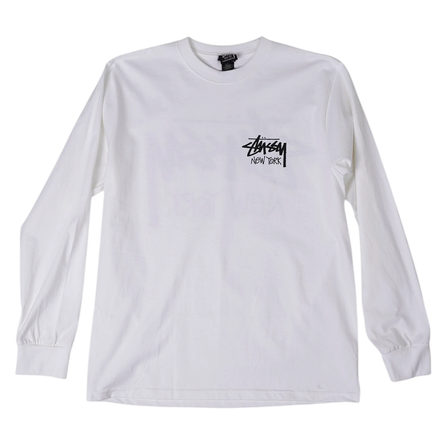 Stussy Stock New York Longsleeve Tee White