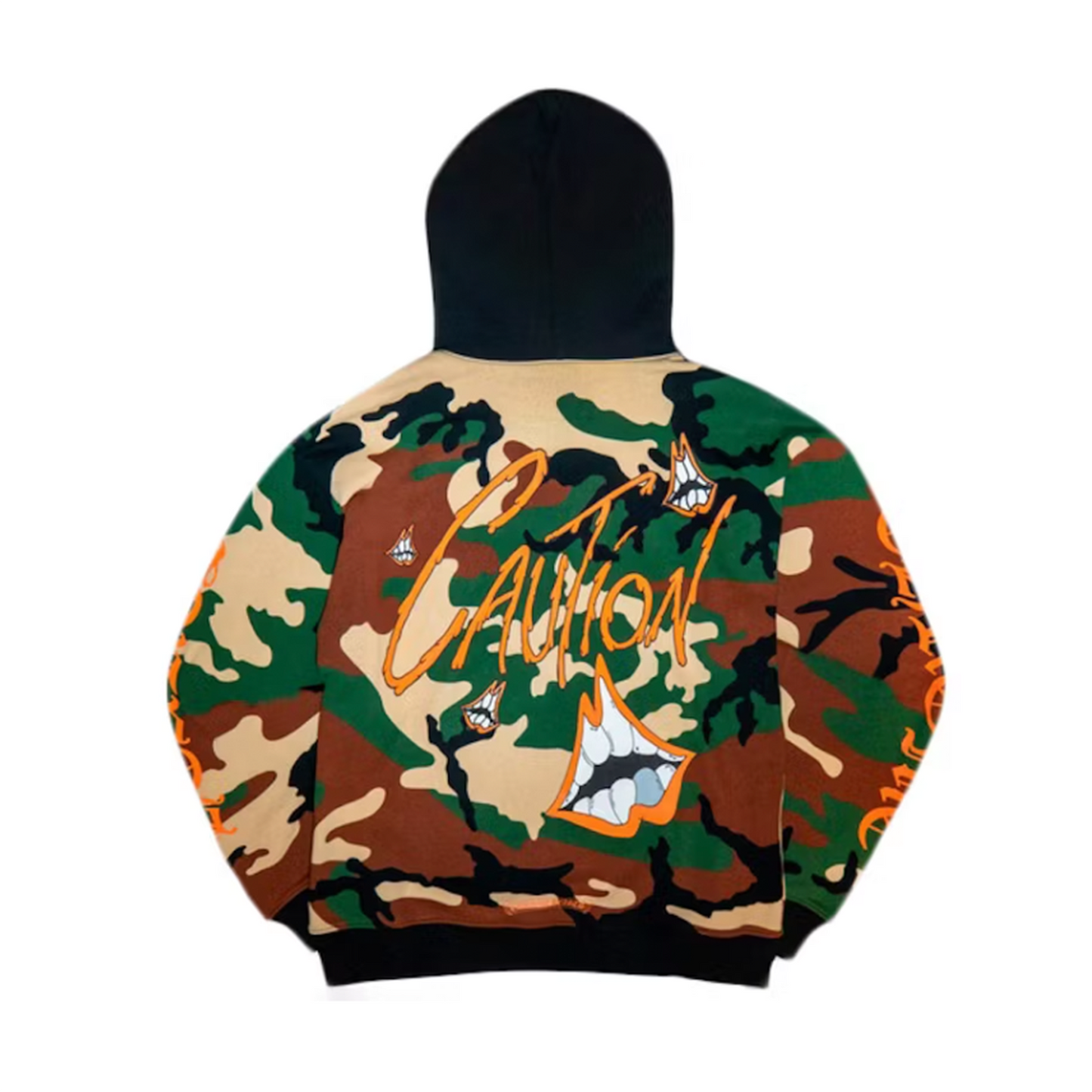 Chrome Hearts Matty Boy Caution Hoodie Camo [USED] - L (Used)
