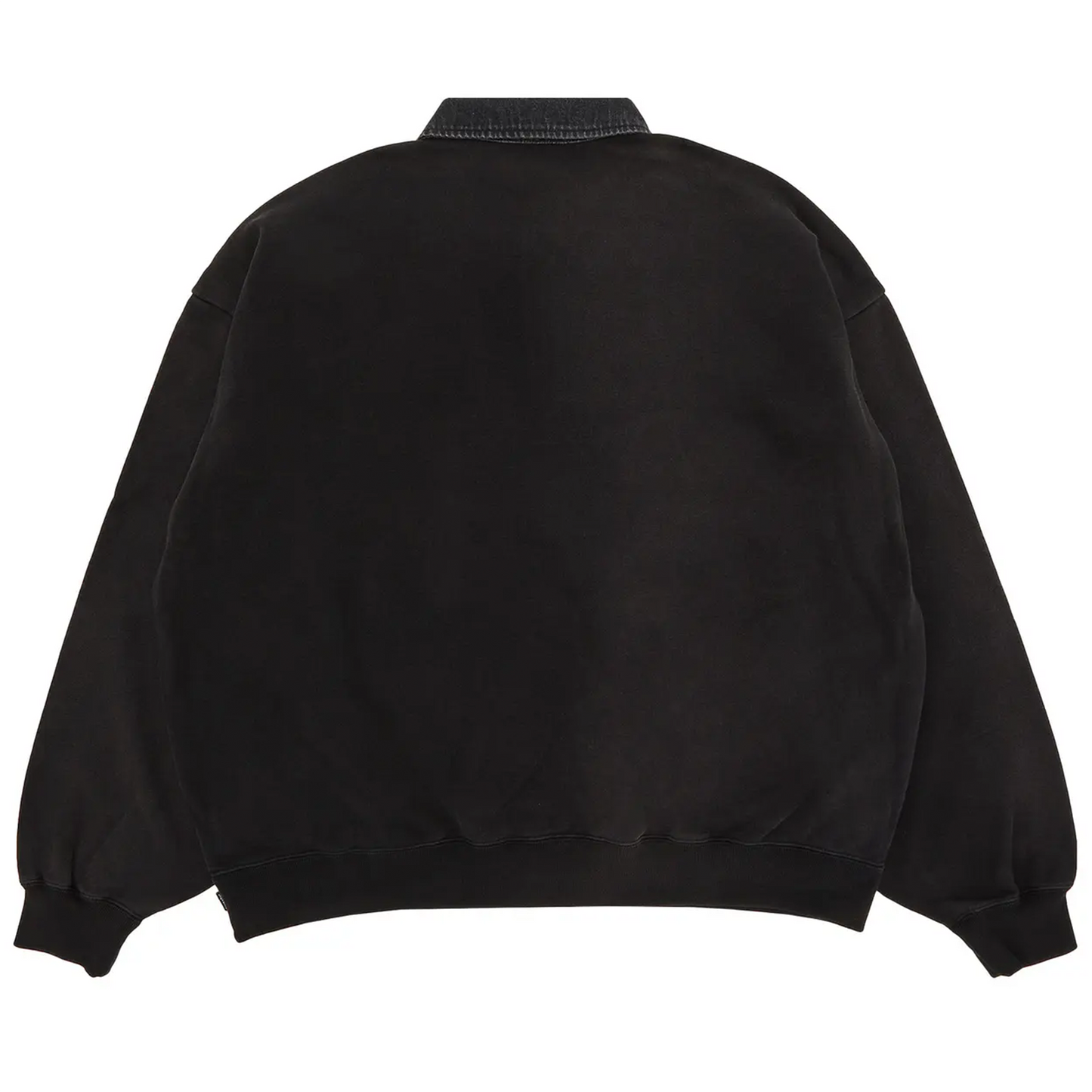 Supreme Denim Collar Half Zip Sweatshirt Black [USED] - L (Used)