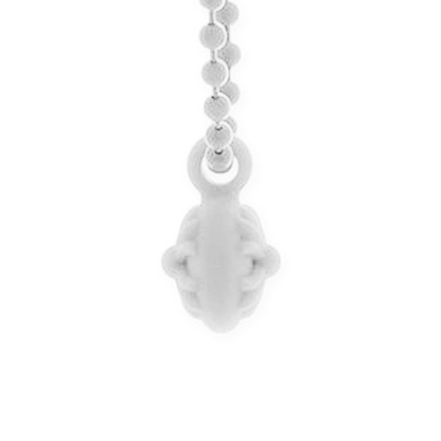 Chrome Hearts Cross Ball Silicone Necklace White
