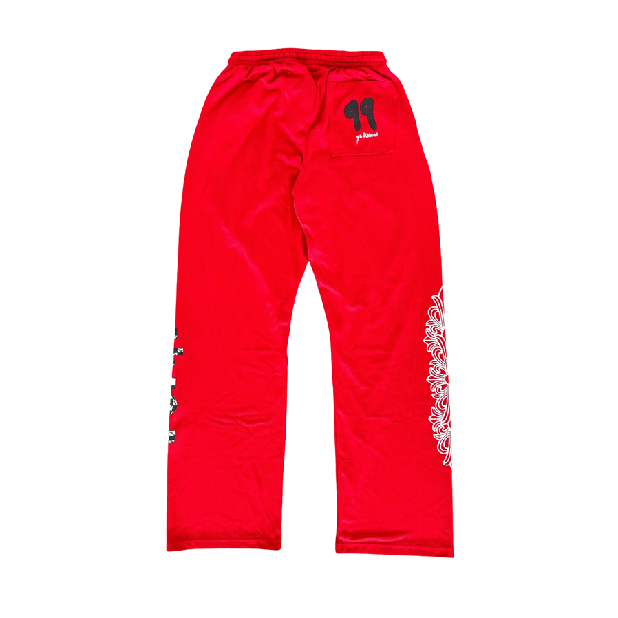 Chrome Hearts Matty Boy Red Form Mesh Warm Up Pants