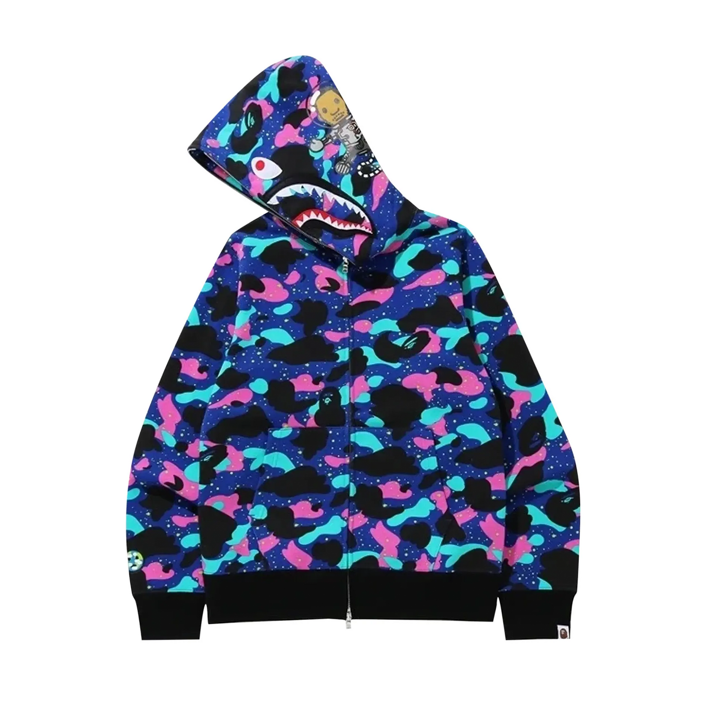 BAPE x Kid Cudi Shark Full Zip Hoodie 'Navy' [USED] - M (Used)