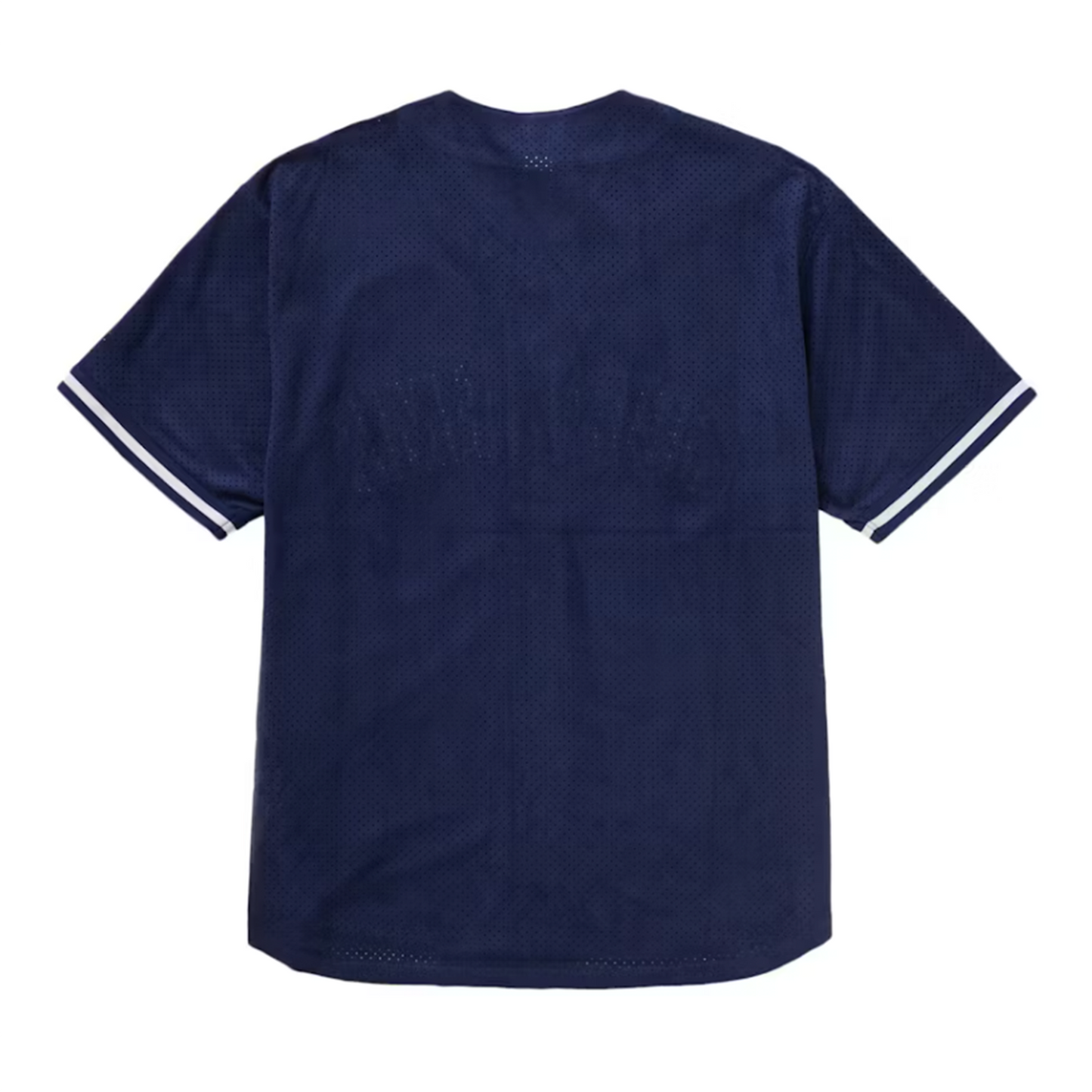 Supreme Ultrasuede Mesh Baseball Jersey Navy