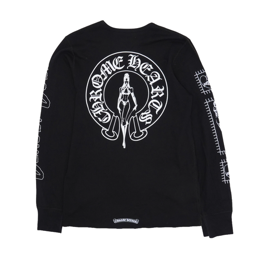 Chrome Hearts Deadly Doll Vine Dagger Thermal Long Sleeve T-Shirt