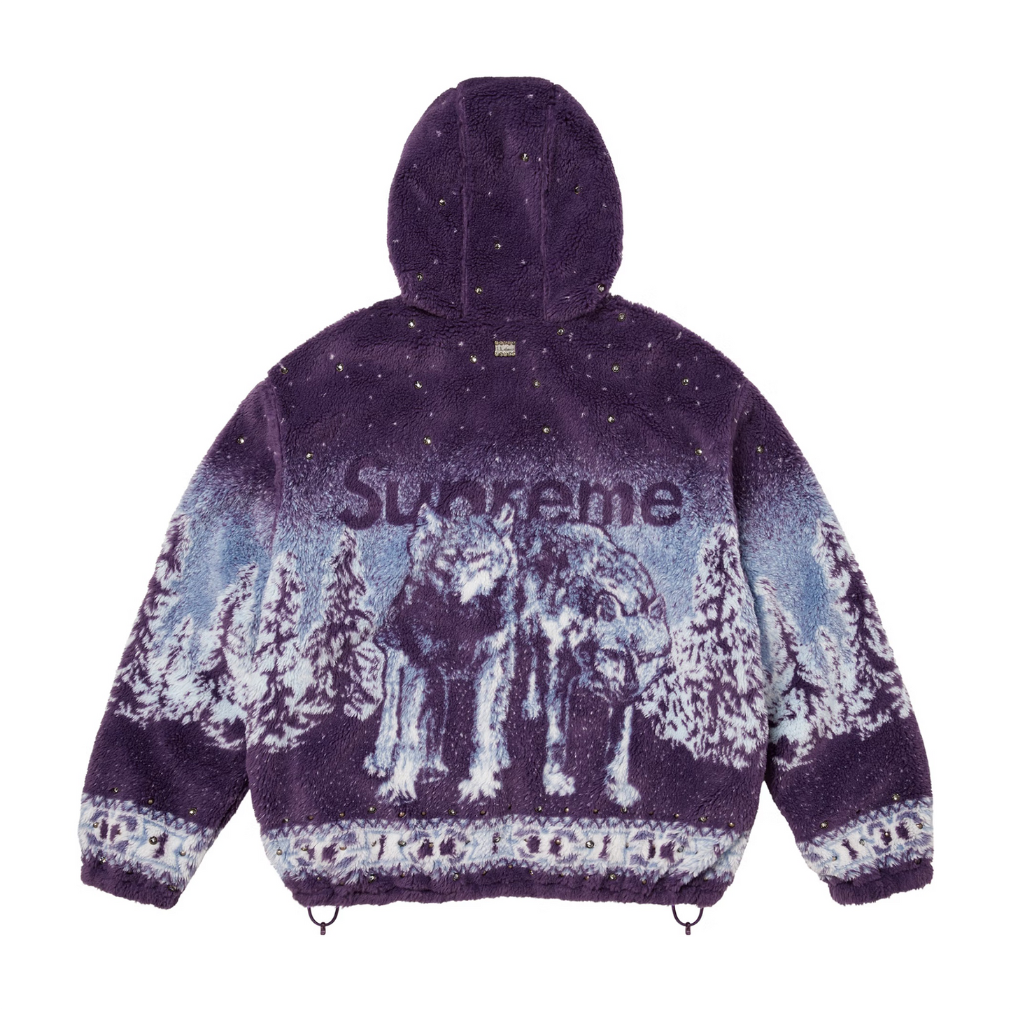 Supreme b.b. Simon Reversible Hooded Fleece Jacket Purple