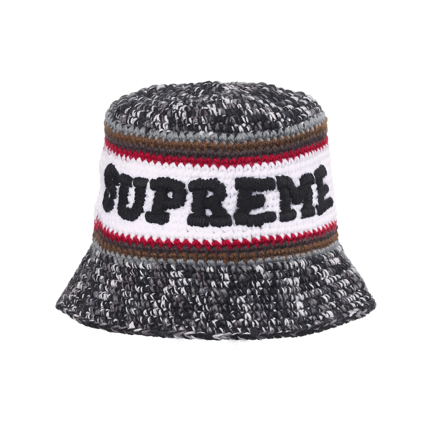 Supreme Knit Logo Crusher Hat (SS26) Black