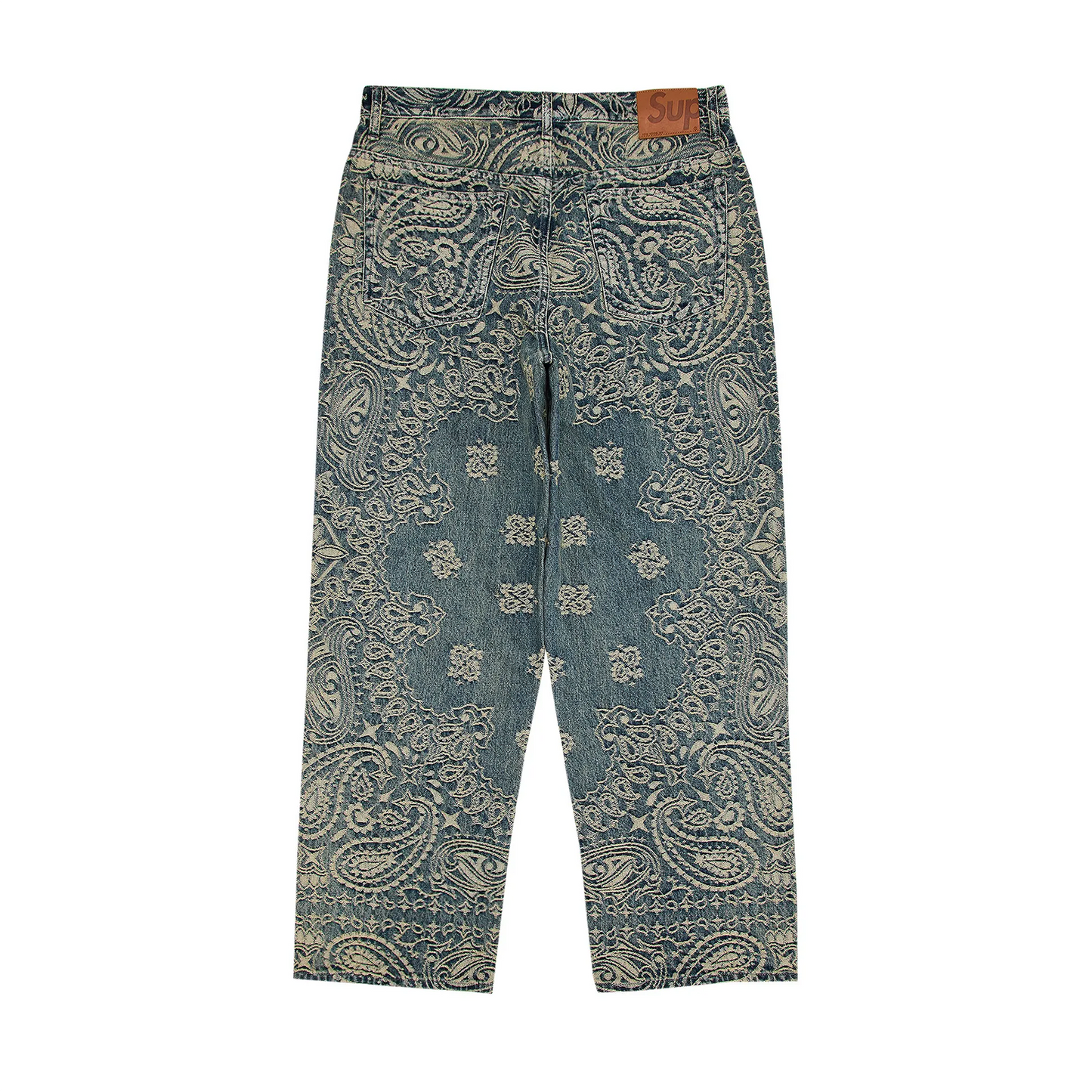 Supreme Bandana Jacquard Baggy Jean Blue