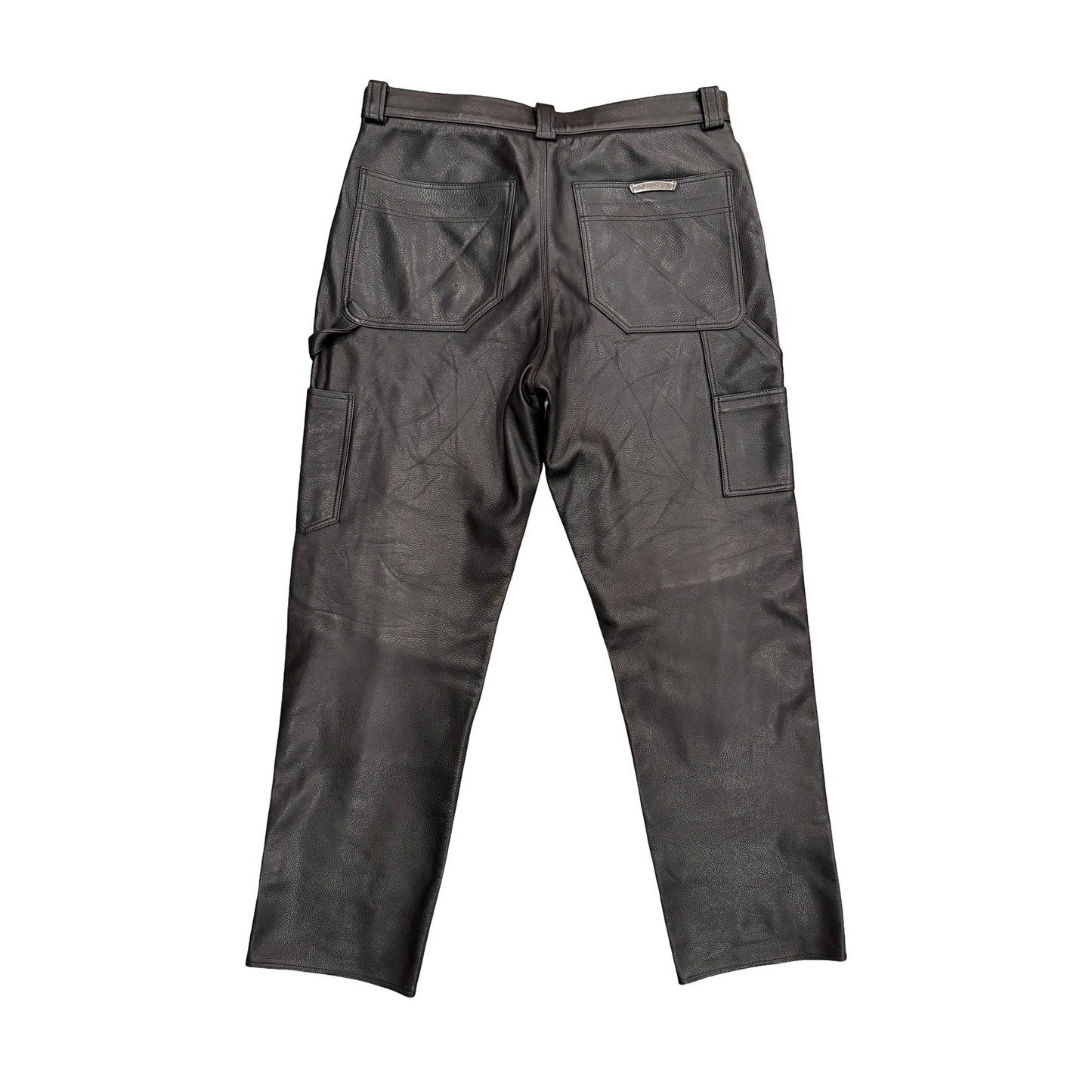 Chrome Hearts Leather Fleur Pants