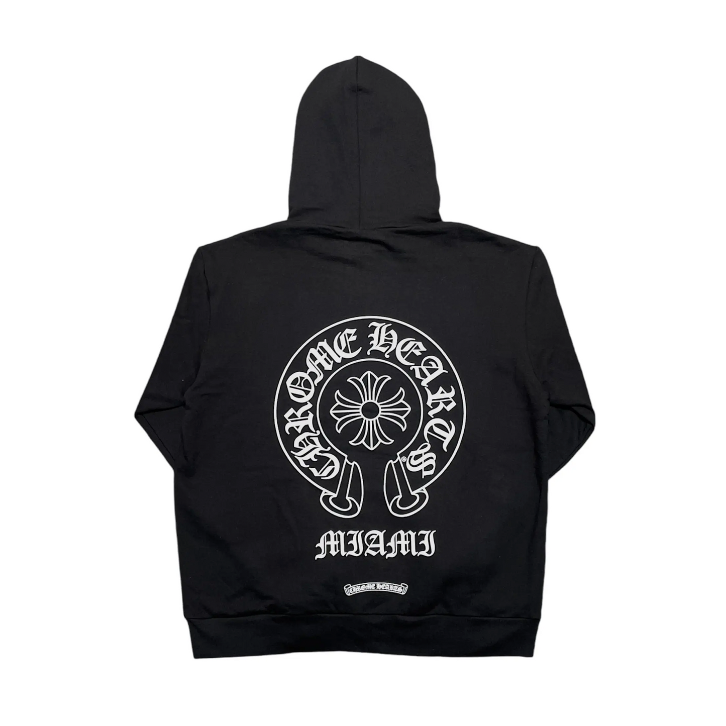 Chrome Hearts Miami Exclusive Horseshoe Logo Hooded Sweatshirt Black [USED] - XXL (Used)
