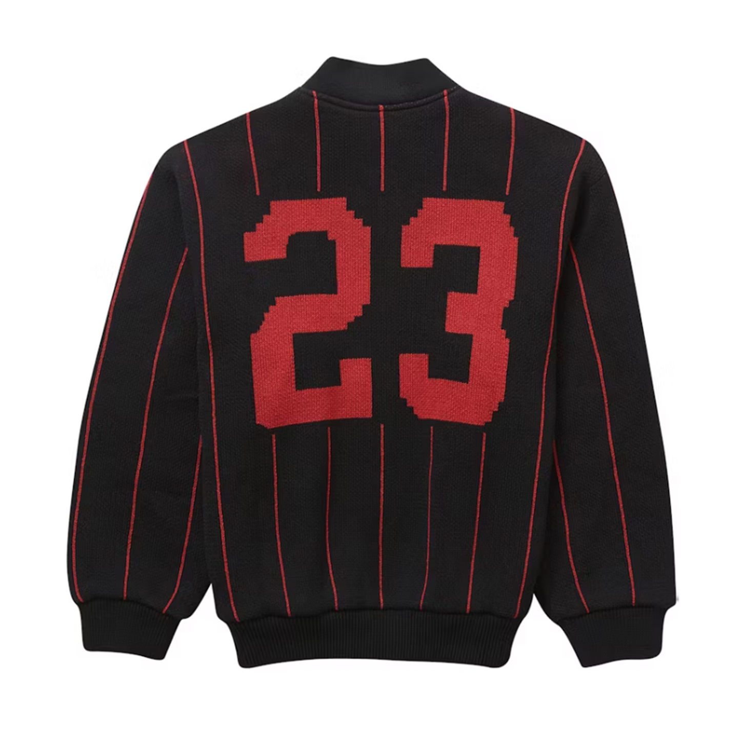 Supreme Pinstripe Varsity Zip Up Sweater [USED] - L (Used)