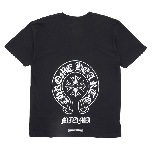 Chrome Hearts Miami Exclusive Horseshoe Pocket Tee Black