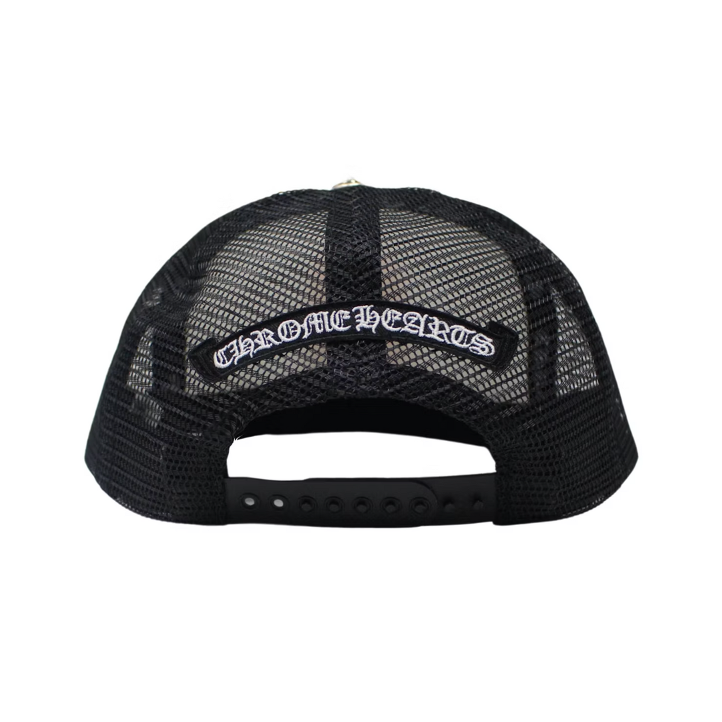 Chrome Hearts Eyechart Trucker Hat Black/White/Red