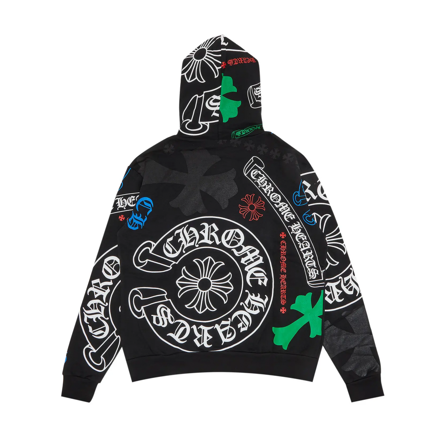 Chrome Hearts Stencil Hoodie Black/Multicolor [USED] - L (Used)