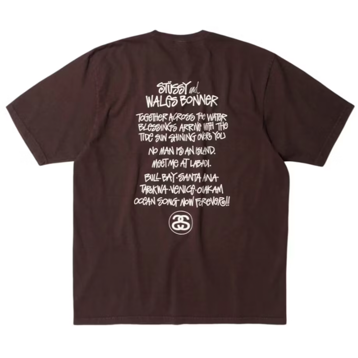 Stussy x Wales Bonner Ocean Song Tee Brown