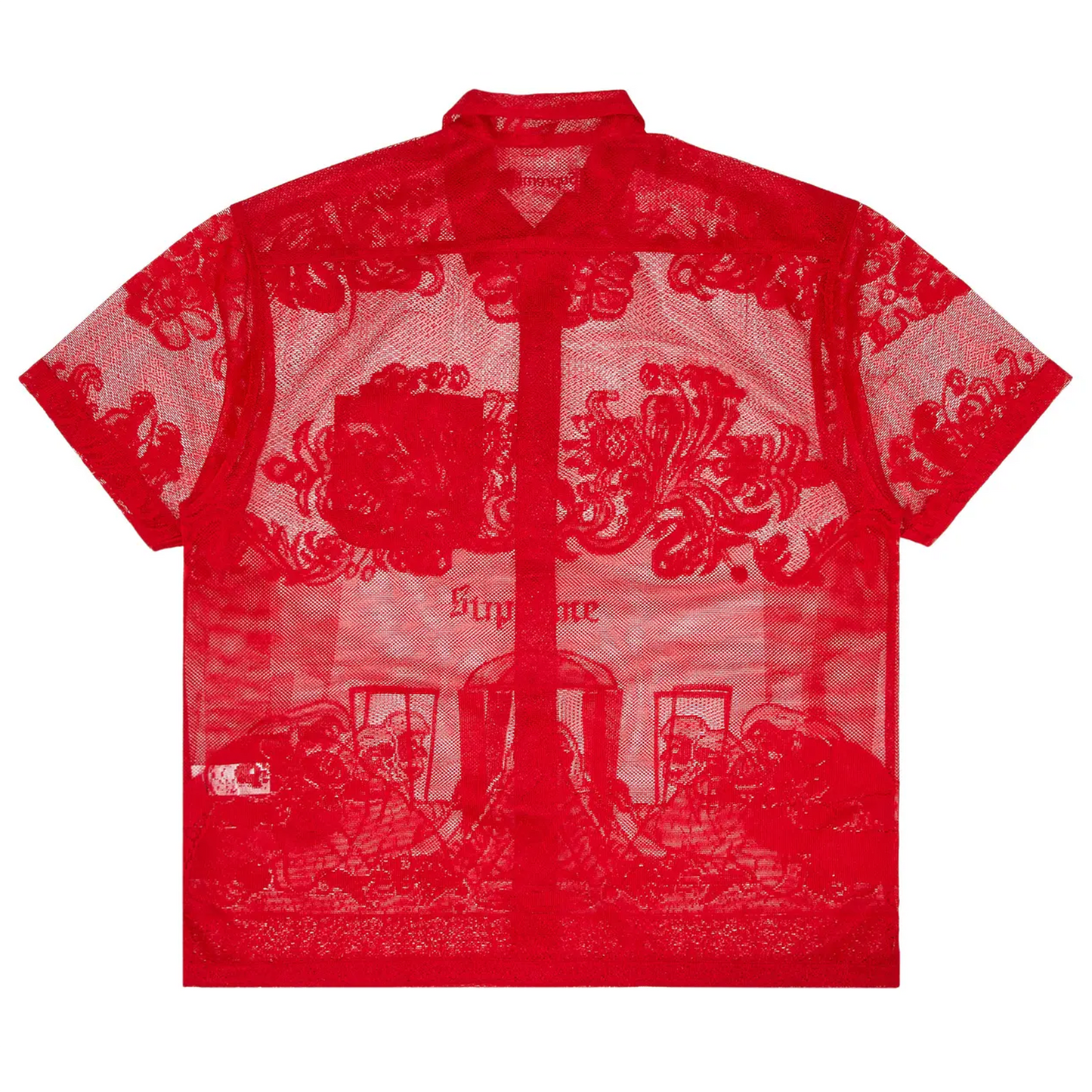 Supreme Last Supper Lace S/S Shirt Red [USED] - XL (Used)