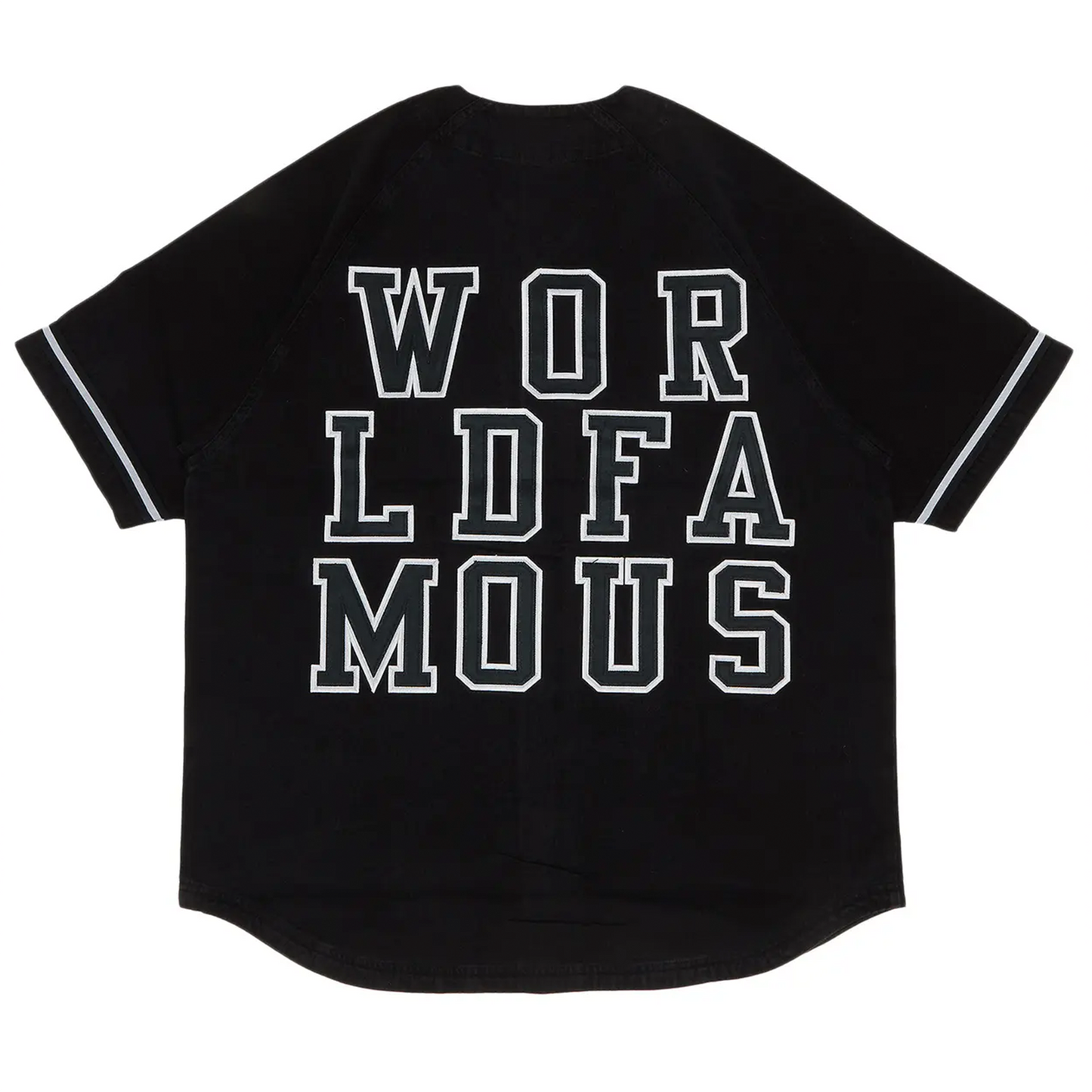 Supreme Denim Baseball Jersey 'Black' [USED] - XL (Used)