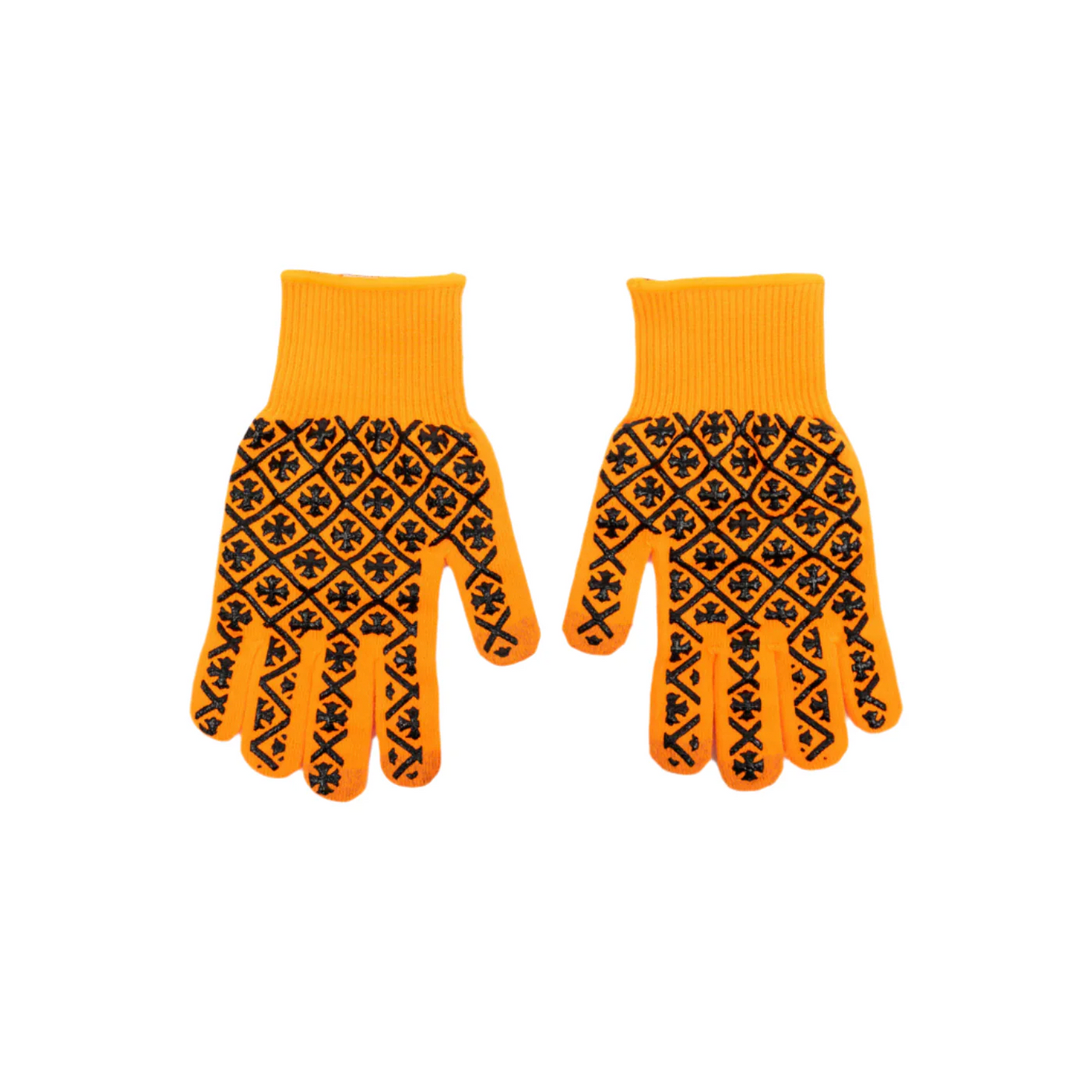Chrome Hearts Checkmate Work Gloves Orange [USED] - L (Used)