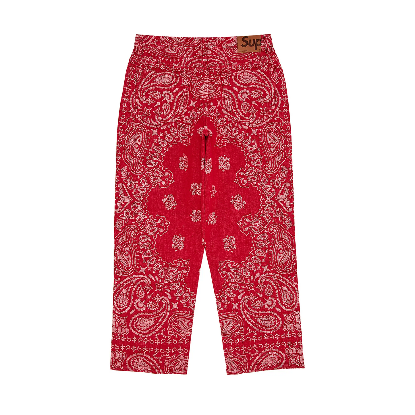 Supreme Bandana Jacquard Baggy Jean 'Red'