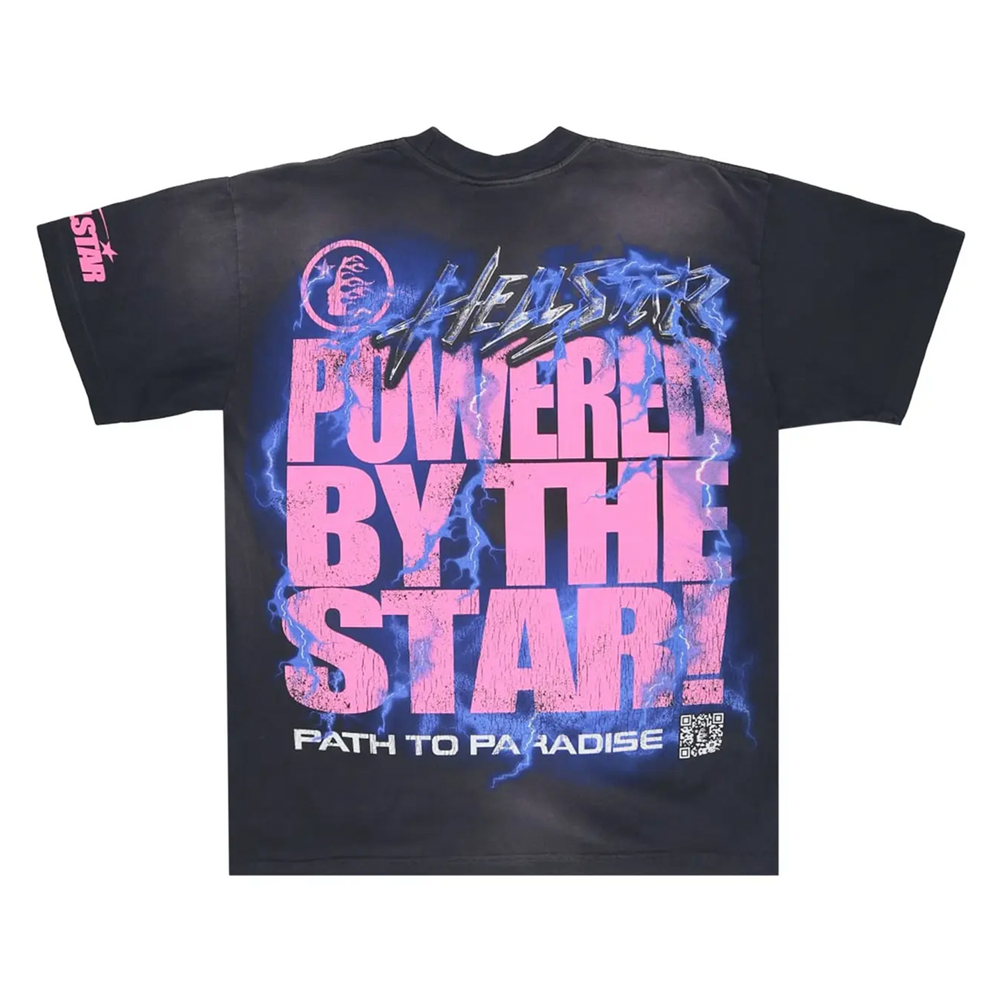 Hellstar Powered By The Star T-Shirt Black [USED] - M (Used)