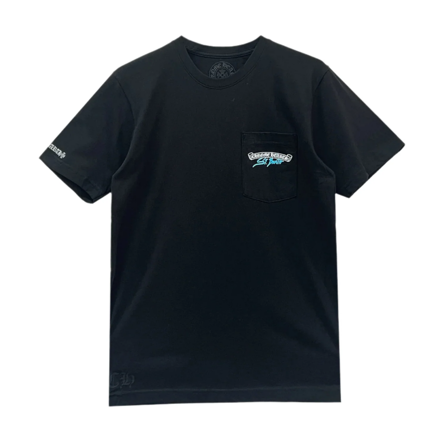 Chrome Hearts St. Barth Scroll Logo Short Sleeve T-Shirt Black [USED] - M (Used)