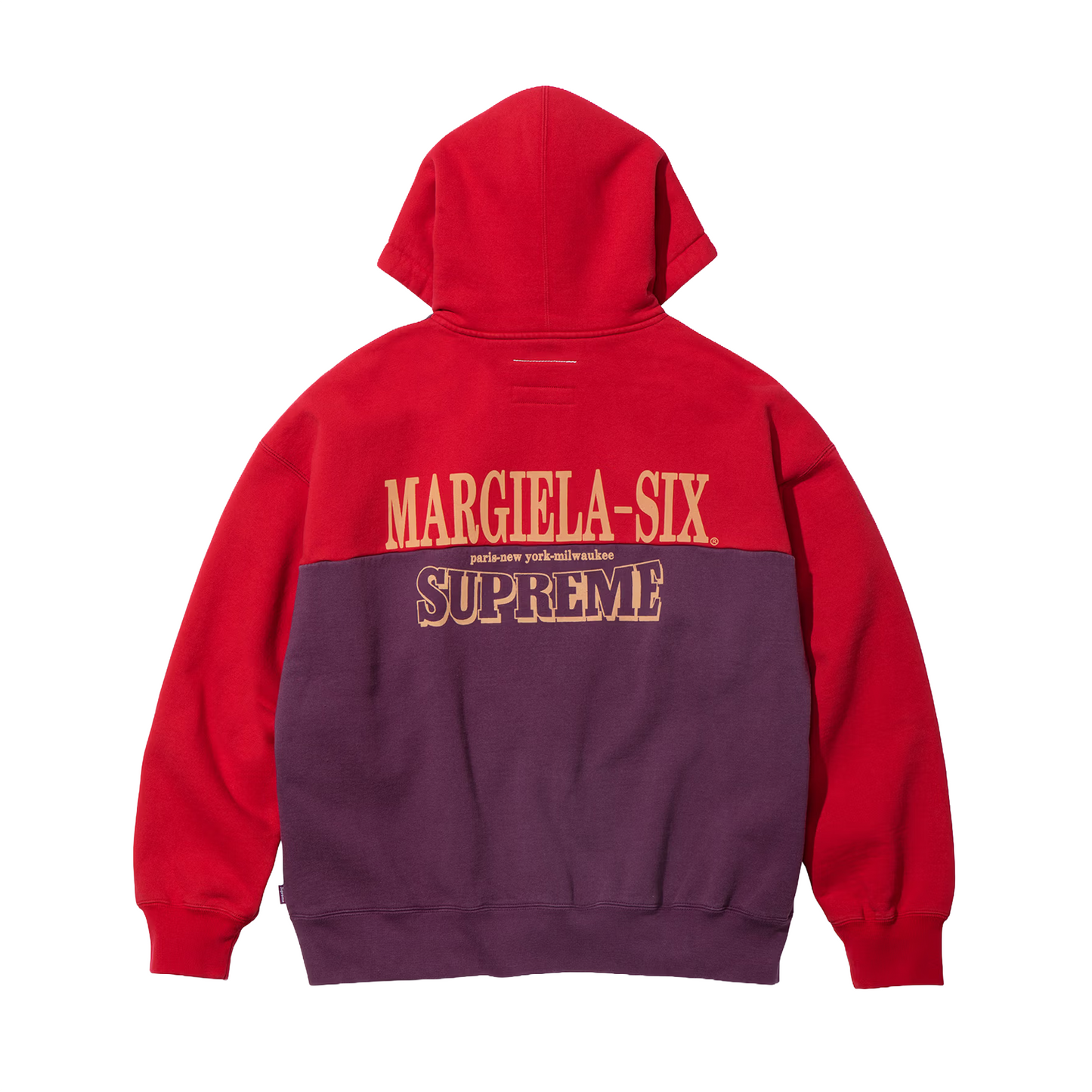 Supreme MM6 Maison Margiela Eagle Zip Up Hooded Sweatshirt Red