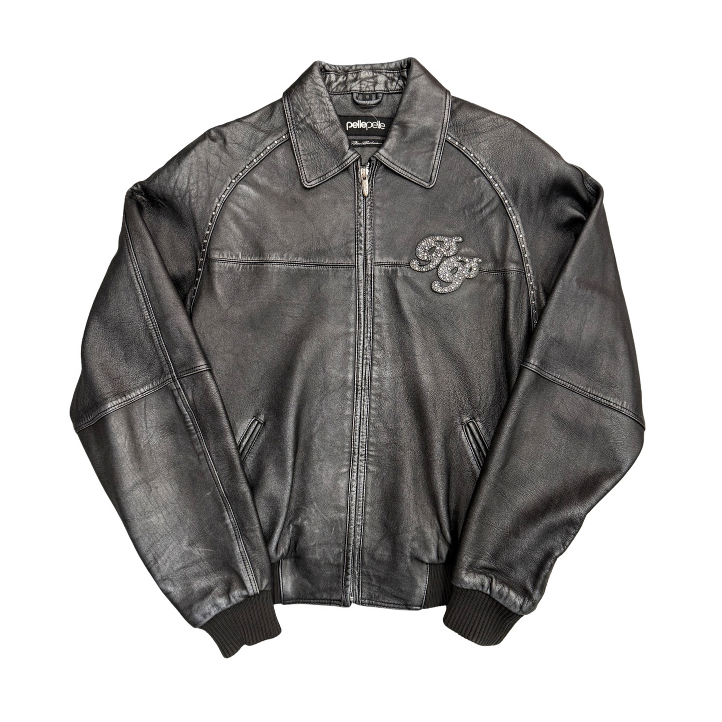 Pelle Pelle Black Leather Jacket USED] - 18 (Used)