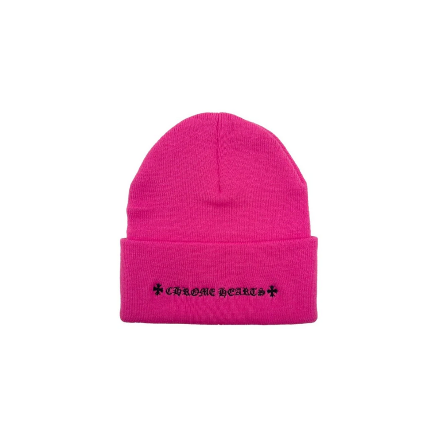 Chrome Hearts CH Logo Embroidered Pink Beanie