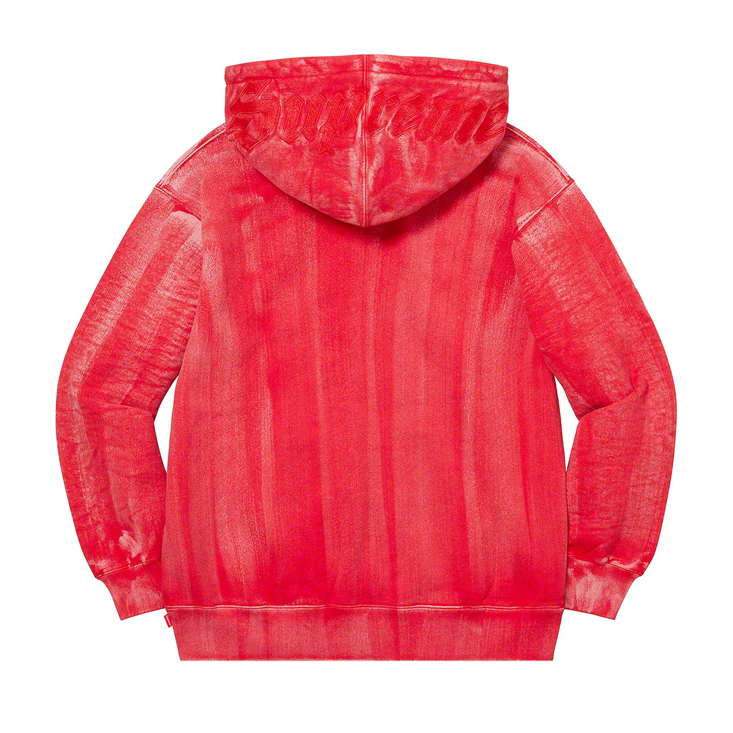 Supreme Brush Stroke Hooded Sweatshirt Red [USED] - XL (Used)