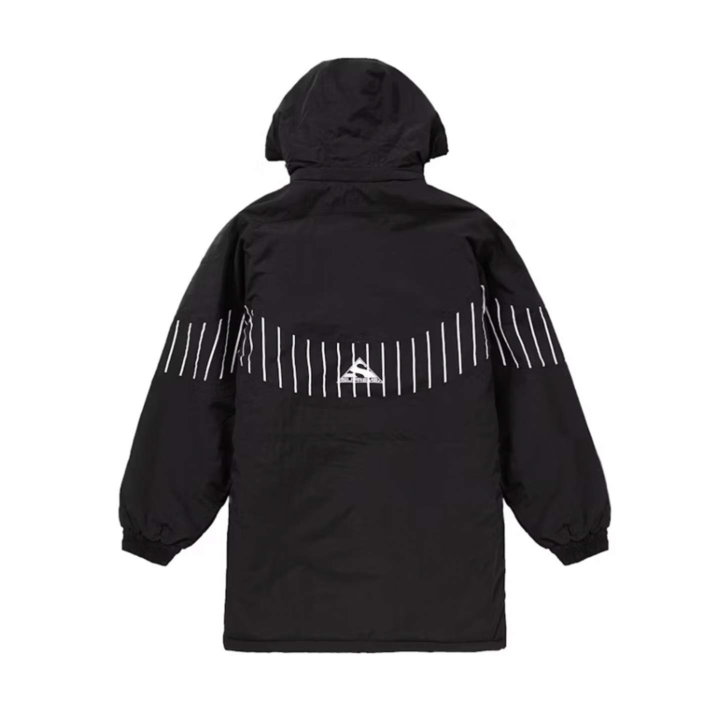 Supreme Pinstripe Panel Sports Parka Black [USED] - L (Used) (Missing Hood)