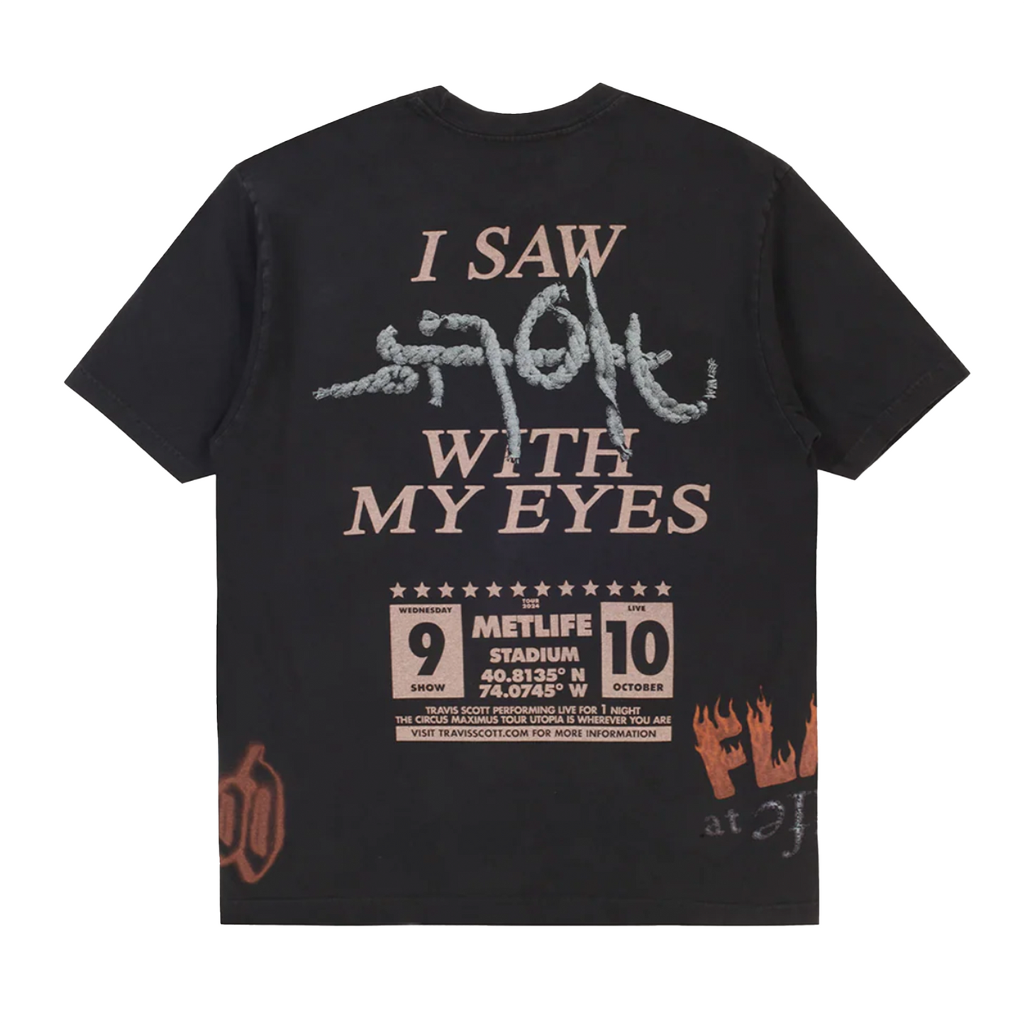 Travis Scott Metlife Stadium I Saw Utopia With My Eyes T-Shirt [USED] - XXL (Used)