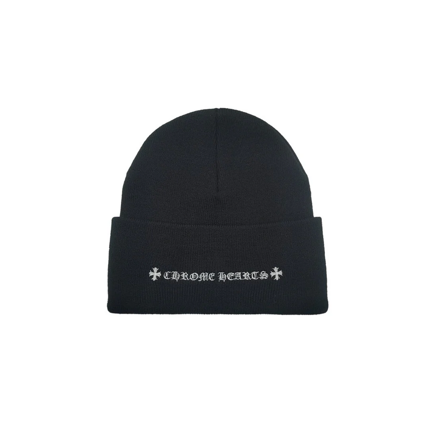 Chrome Hearts Embroidered CH Logo Beanie Black White