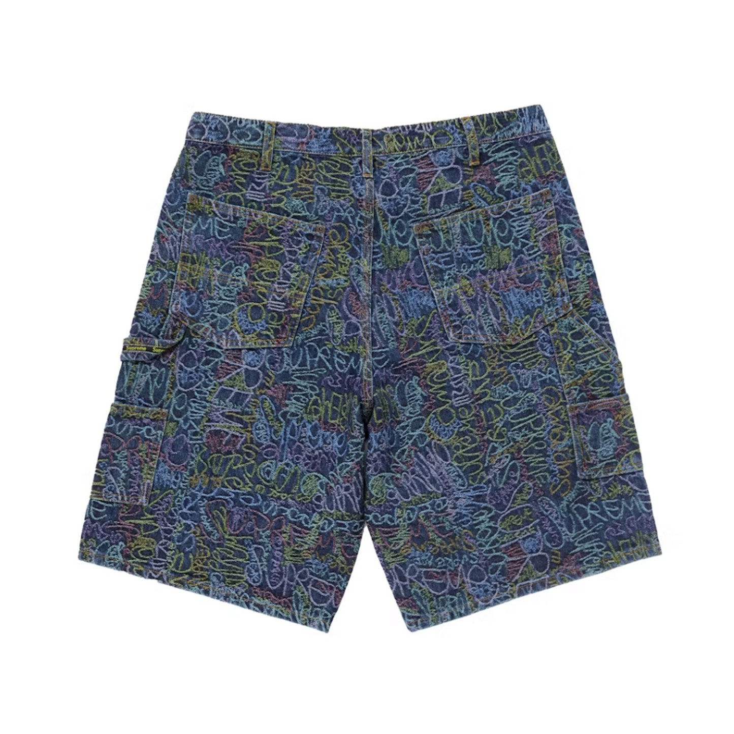 Supreme Handwriting Double Knee Denim Short Indigo