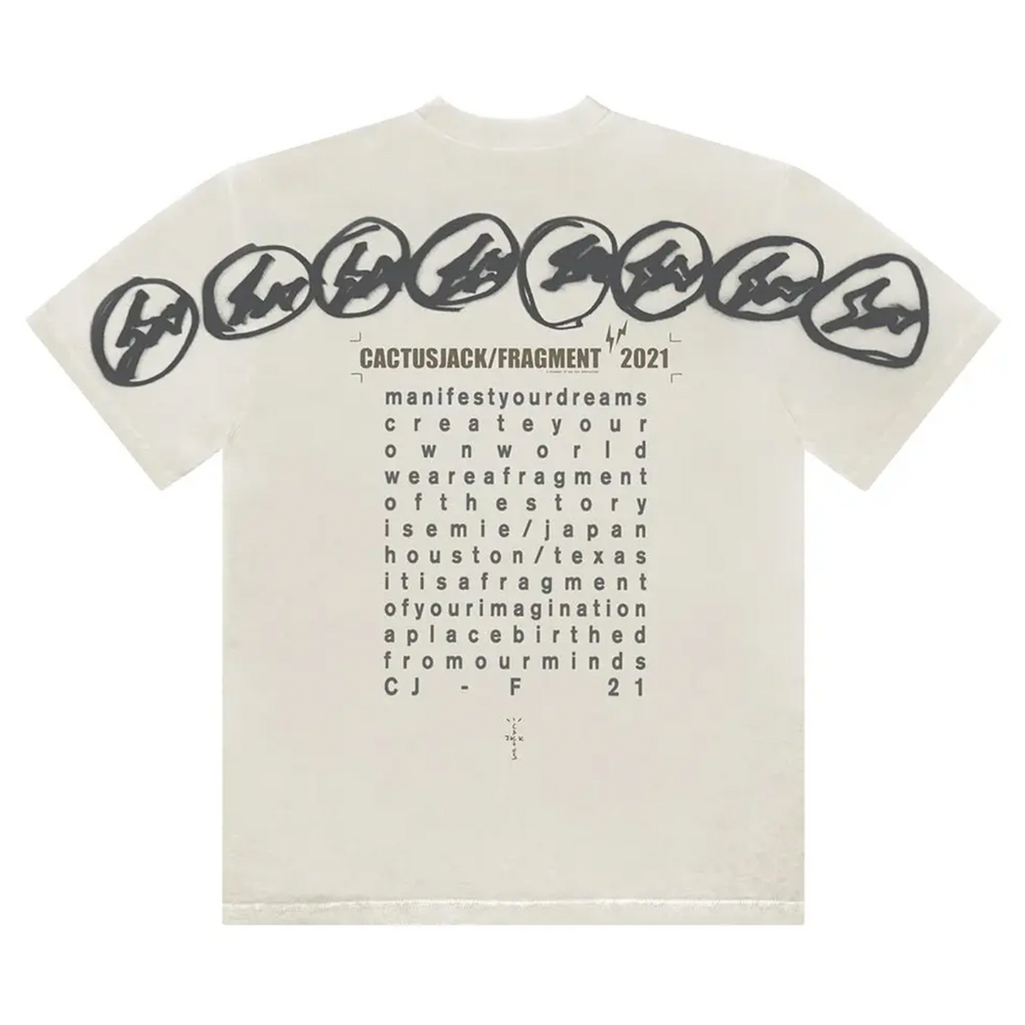 Cactus Jack by Travis Scott For Fragment Manifest Tee 'White'