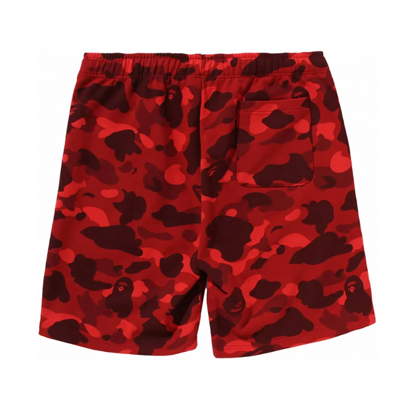 BAPE Color Camo Shark Sweat Shorts (SS24) Red [USED] - S (Used)
