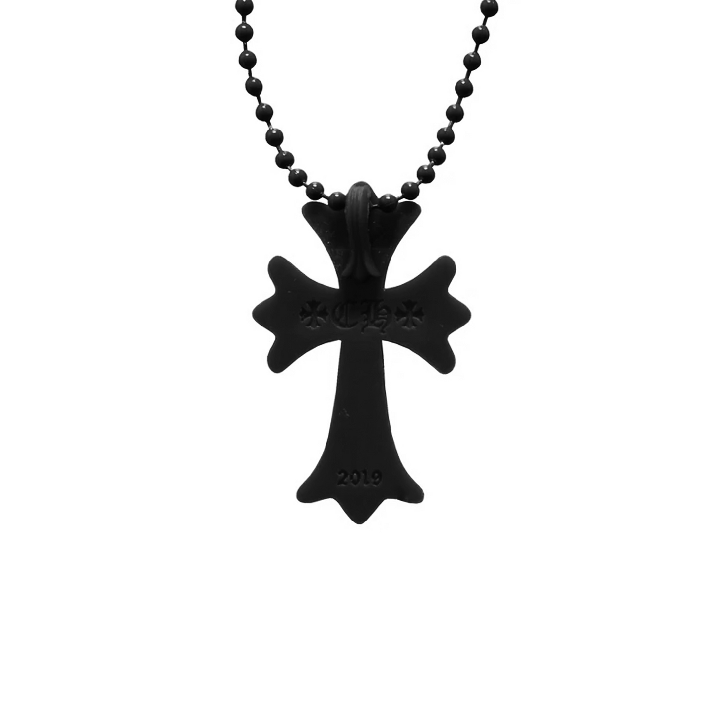 Chrome Hearts Black Silicone Cross Necklace