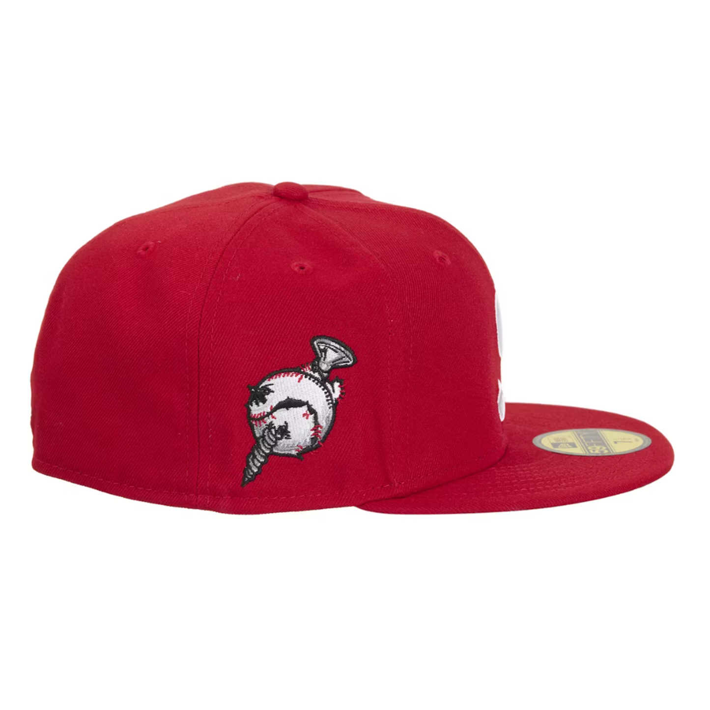 Supreme Screw Ball S Logo New Era 59Fifty Fitted Hat Red