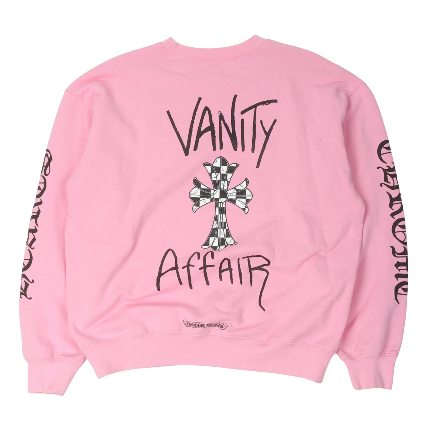 Chrome Hearts Matty Boy Vanity Affair Crewneck Sweatshirt Pink [USED] - L (Used)