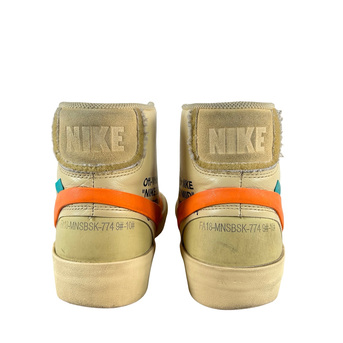 AA3832 700 Nike Blazer Off-White Orange [USED] - 9.5 M (Used) (No Box)
