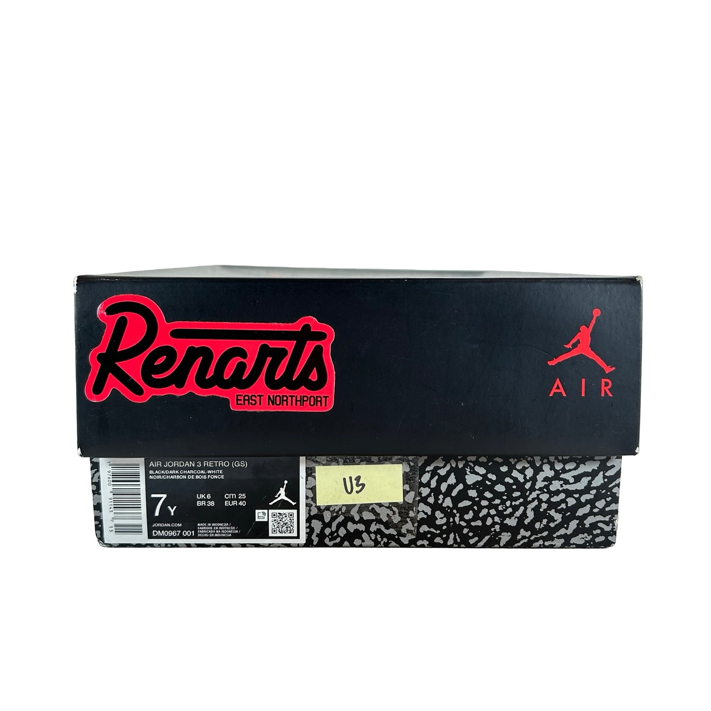 DM0967 001 Jordan 3 Retro Black Cat (2025) (GS) [USED] - 7 Y (Used3)