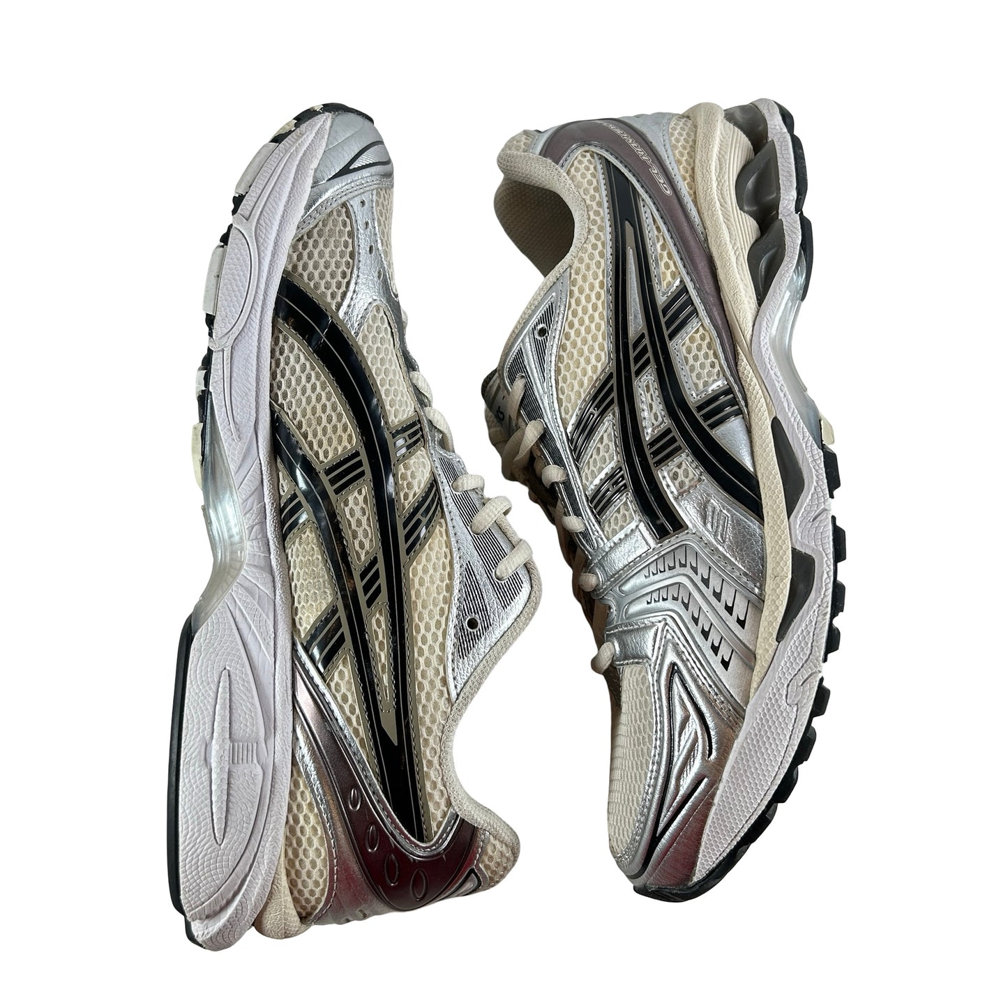 1201A019 108 ASICS Gel-Kayano 14 Cream Black Metallic Plum [USED] - 10 M (Used) (No Box) (No Insoles)