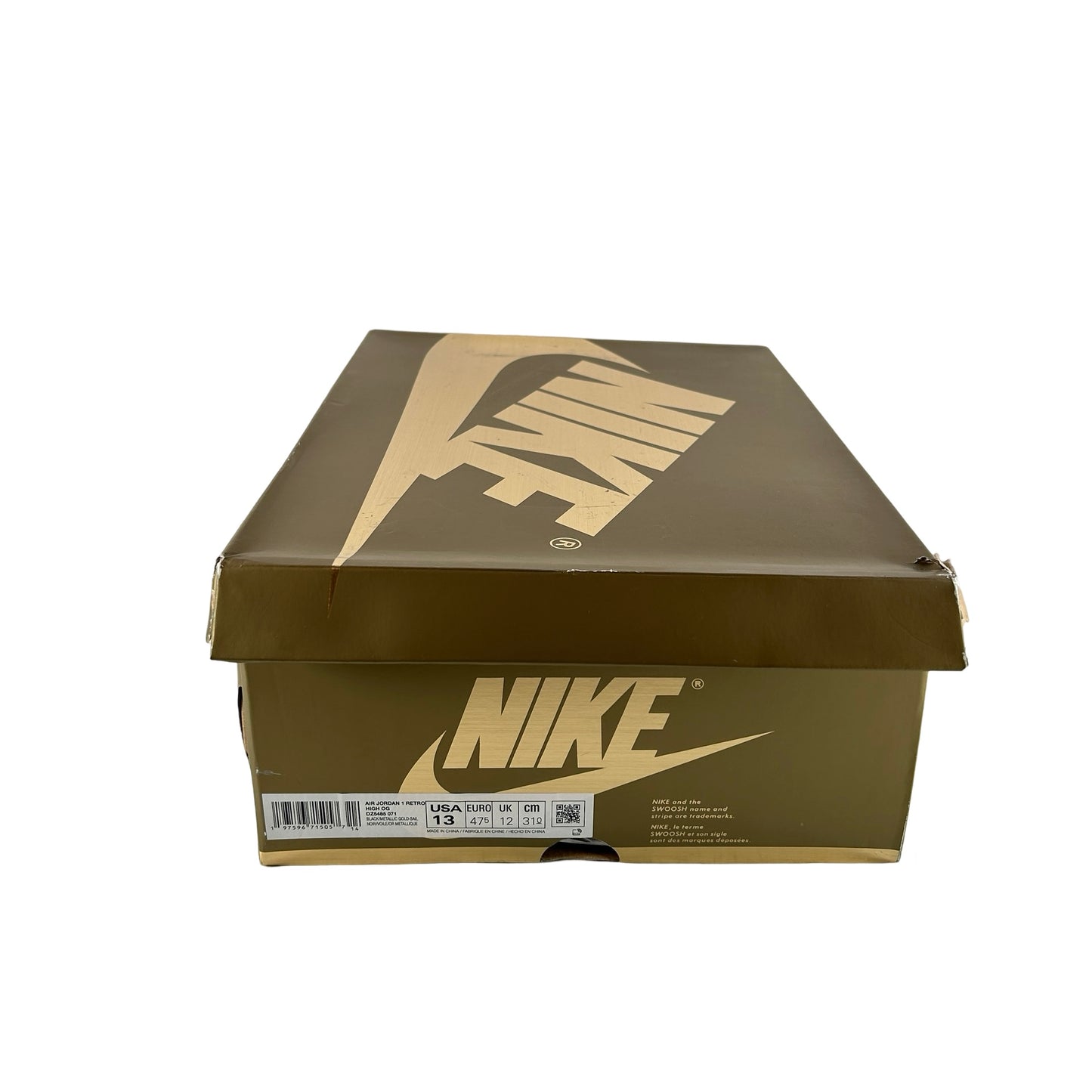 DZ5485 071 Jordan 1 Retro High OG Black Metallic Gold [USED] - 13 M (Used)